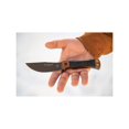 thumbnail image 6 of TOPS Knives Woodcraft Fixed Blade Knife, 8.75in Overall, 4.38in 1095HC Steel Midnight Bronze Blade, Black/Tan Canvas Micarta Handle, Leather Sheath, 6 of 10