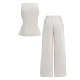 thumbnail image 6 of BOOMNY Girls Outfit 2 Peice Sets Solid Sleeveless Camisole Tops Pants Sets for Kids Soft Clothing Set, 6 of 9