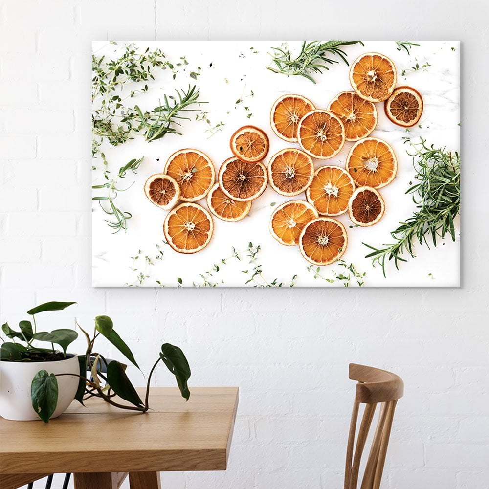 wall26 Canvas Wall Art Lemon Slices and Herbs Giclee Print Gallery