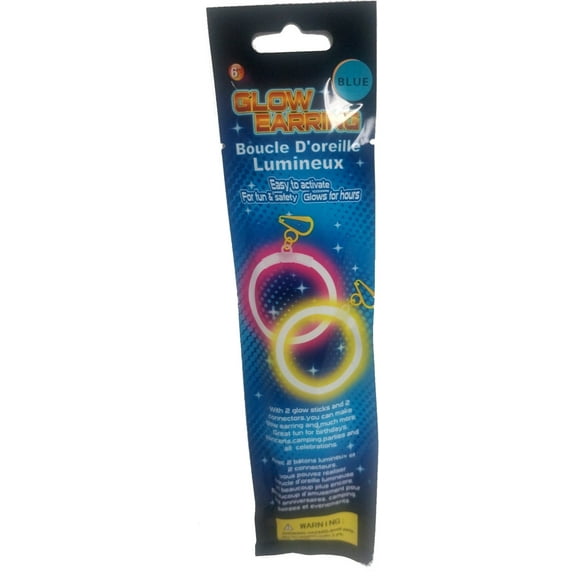 Blue Glow Stick Earrings