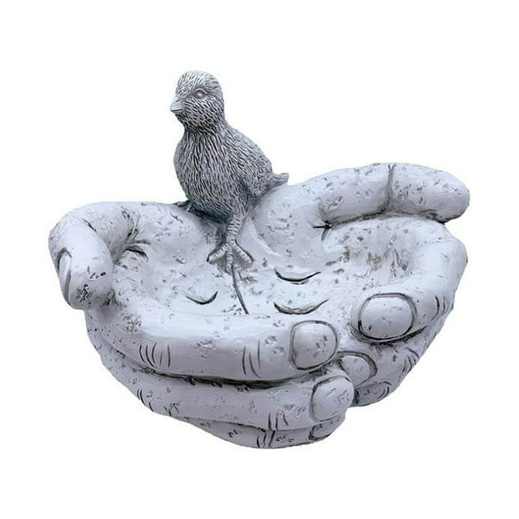 Comedero Para Baño De Pájaros, Comedero Realista En Forma De Mano, Comedero Para Pájaros De Resina, Decoraciones De Jardín Al Aire Libre, Adornos Para Patio, Camino, Porche Speravity HA016175-00