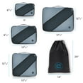 thumbnail image 3 of Carry Craft Packing Cubes 4 Piece Travel Luggage Organizer Set with Laundry Bag - Blue, 3 of 5
