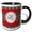 Black/White, variant on 3drose, Elegant Red Black Zebra Animal Print Monogram Letter H, 11oz Mug