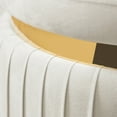 thumbnail image 4 of Furniture of America Rigi Modern 15" Upholstered Round Stool, White and Gold, 4 of 8
