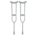 thumbnail image 1 of Muletas bariátricas Dynarex de acero HD para adultos (1,60 m a 1,88 m) - Muletas bariátricas extra resistentes con almohadillas axilares y empuñaduras ajustables - Capacidad de 454 kg (1000 lb), 1 par, 1 of 5
