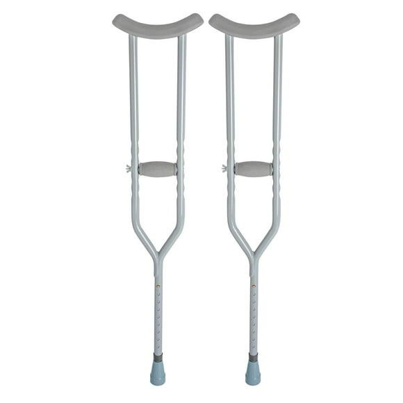 Muletas bariátricas Dynarex de acero HD para adultos (1,60 m a 1,88 m) - Muletas bariátricas extra resistentes con almohadillas axilares y empuñaduras ajustables - Capacidad de 454 kg (1000 lb), 1 par