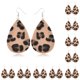 thumbnail image 2 of Guardurnaity 1 par de pendientes con estampado de leopardo, oreja colgante geométrica, accesorio de moda de piel sintética para mujeres y niñas, Type1 NO1, 2 of 6