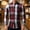 Red, variant on Men's Button Up Shirts Plaid Regular Fit Long Sleeve Shirts Lightweight Work Shirts for Office Blue