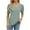 Green, variant on Elegant Puff Sleeve Summer Tunic Women's Dressy Casual Eyelet Top with Solid Color Square Neck Black