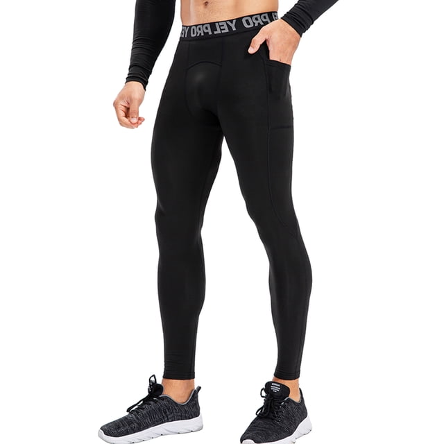 Sport Pantalon pour Hommes en Molleton Chaud, Extensible, avec Poche Anti-Humidité, pour Course et Entraînement