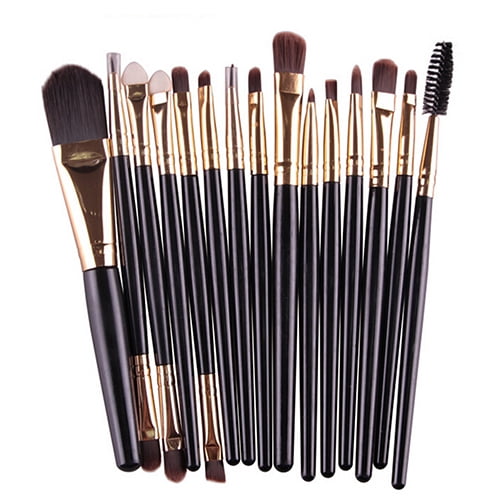 Visland 15pc Makeup Brush Set Powder Foundation Eyeshadow Eyebrow Concealer Lip Cosmetic Brush