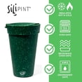 thumbnail image 6 of Silipint: Silicone 16oz Coffee Tumblers, 2 Pack, Green Speckled, 6 of 7
