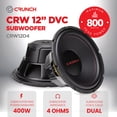 thumbnail image 2 of Crunch CRW12D4 12 Inch 800 Watt MAX Dual Voice Coil Car Subwoofer Speaker, 4 Pack, 2 of 10