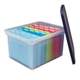 thumbnail image 7 of Office Depot Stackable File Tote Box, Letter/Legal Size, 10 13/16in.H x 14 1/8in.W x 18in.D, Blue/Clear, 170007, 7 of 7