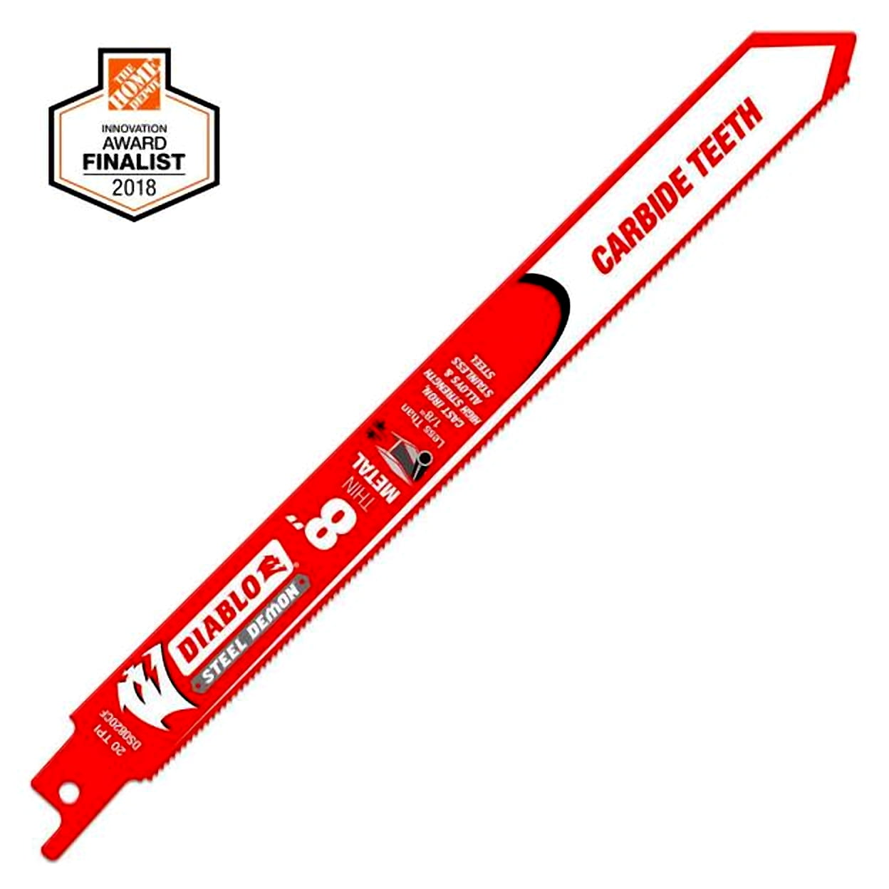 Diablo Steel Demon 8 in. Carbide Reciprocating Saw Blade 20 TPI 1 pc.