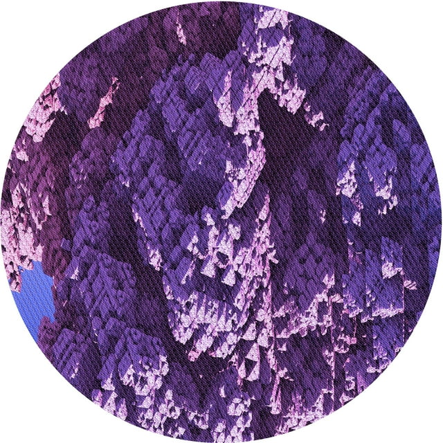 Ahgly Company Tapis d'Intérieur Lavable en Machine Carré Transitionnel Indigo Violet, 3 Pieds Carré