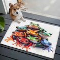 thumbnail image 3 of 2x3 Ft Entryway Area Rug, Frogs Prints Kitchen Rug Runner Washable Floor Mat, Modern Colorful Animals Non Slip Indoor Door Mat Throw Carpet for Bathroom Living Room Bedroom, 3 of 8