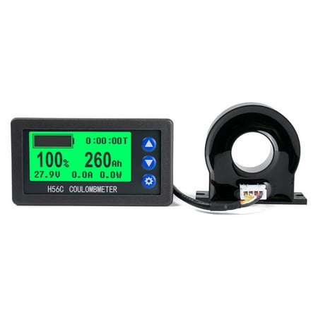 

Battery Monitor Hall Coulomb Meter DC 8-100V 100A Lifepo4 Lead-Acid - Lithium Capacity Power Display