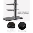 thumbnail image 6 of FITUEYES TV Stand with Swivel Mount and Glass Shelves for TVs up to 65", Black, 6 of 7