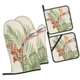 thumbnail image 2 of XMXT Heat Resistant Oven Mitts and Pot Holders Sets, Watercolor Retro Plants Oven Mitt Hot Pads Kitchen Cooking BBQ Gloves, 4 Pcs, 2 of 8