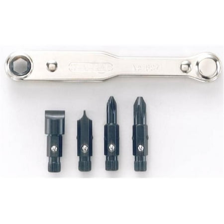- 5 Piece Slotted & Phillips Ratchet Offset Screwdriver Set