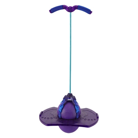 BESTYASH Durable Purple Silicone Jumping Ball with Handle for Outdoor Sports Play, Fun Kids Exercise Toy