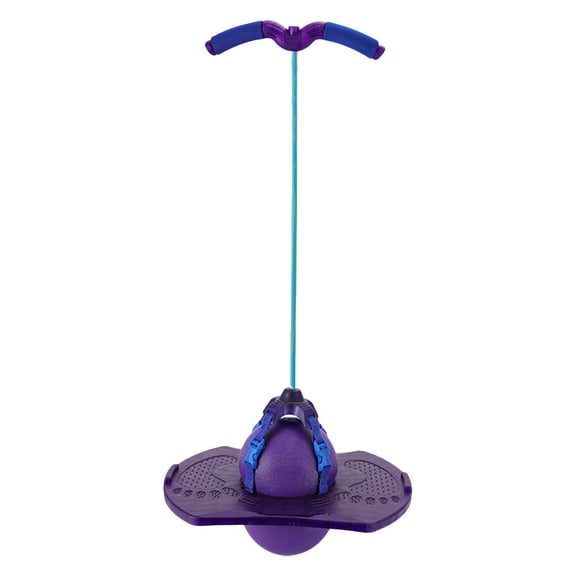 BESTYASH Durable Purple Silicone Jumping Ball with Handle for Outdoor Sports Play, Fun Kids Exercise Toy