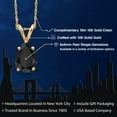thumbnail image 2 of Gem Stone King 10K Yellow Gold Black Onyx Pendant Necklace for Women | 1.09 Cttw | Gemstone December Birthstone | Pear Shape 8X6MM | With 18 inch Chain, 2 of 6