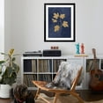 thumbnail image 4 of Art.com Botanical Study III Gold Navy Art Print by Julia Purinton, Black Frame Wall Art, 32" x 40", 4 of 5