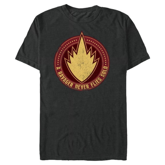 Marvel WHAT IF…? A Ravager Never Flies Solo Badge Standard - Short Sleeve Blended T-Shirt for Adults – Customized-Dark Heather