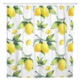 thumbnail image 1 of SUTTOM Rideau de Douche Motif Fruits et Citrons Aquarelle sur Arbre Coloré Peinture Botanique 66x72 Pouces, 1 of 1