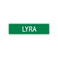 thumbnail image 1 of Lyra Girls Children Name Letter Printed Label Indoor Outdoor Novelty Wall Plaque Decoration Aluminum Metal Sign 4"x13.5", 1 of 1