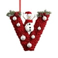 thumbnail image 2 of Luxcidy Personalized Christmas Ornaments-Personalized A-Z Letter Ornaments for Christmas Tree, Snowman Christmas Ornaments, Cute Flat Christmas Tree Letter Decoration Gift for Kids(V), 2 of 6