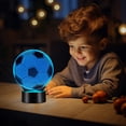 thumbnail image 3 of Lámpara nocturna con ilusión 3D Soccer Linkax para niños de 8 a 13 años, 3 of 8