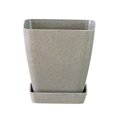 thumbnail image 1 of Nordic Style Square Flowerpot Solid Color Plant Container with Tray Office Decor, 1 of 10