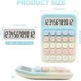 thumbnail image 2 of Blue Standard Calculator - 12-Digit Display with Large Buttons, Colorful Office & School Accessory for Easy Calculations (Cute Design), 2 of 7