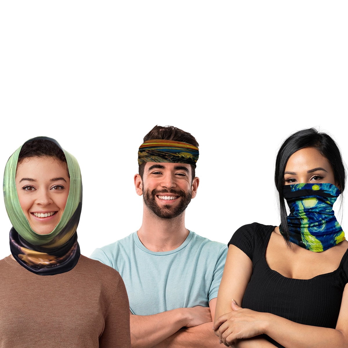 3-Pack Neck Gaiter - Famous Painting