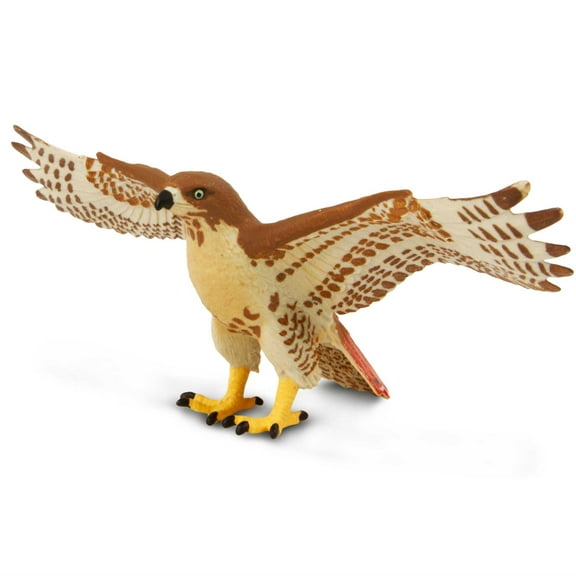 Safari Ltd. Red-Tailed Hawk Figurine - Realistic 5.75" Wingspan Figure - Educational Toy for Boys, Girls, & Kids Ages 3 