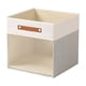 thumbnail image 2 of Caja plegable de tela para almacenar | Organizador de poliéster para armario, armario, dormitorio – beige, gris – 13x13x13 pulgadas | Manijas reforzadas, impermeables, fácil de limpiar | Esenciales, 2 of 6