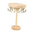 thumbnail image 2 of Soporte de madera para joyas, soporte para joyas, exhibición de joyas de metal, organizador de joyas para 18 gancho, 2 of 9
