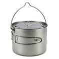 thumbnail image 1 of Lixada Pot en Titane 1600 ml Ultraléger Portable Pot Suspendu avec Couvercle et Poignée Pliable Plein Air Camping Randonnée Backpacking, 1 of 7