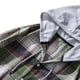 thumbnail image 5 of Blusa informal de manga larga con capucha para hombre, con cuello vuelto, manga larga, cierre de botones, estampado a cuadros, con capucha, 5 of 9