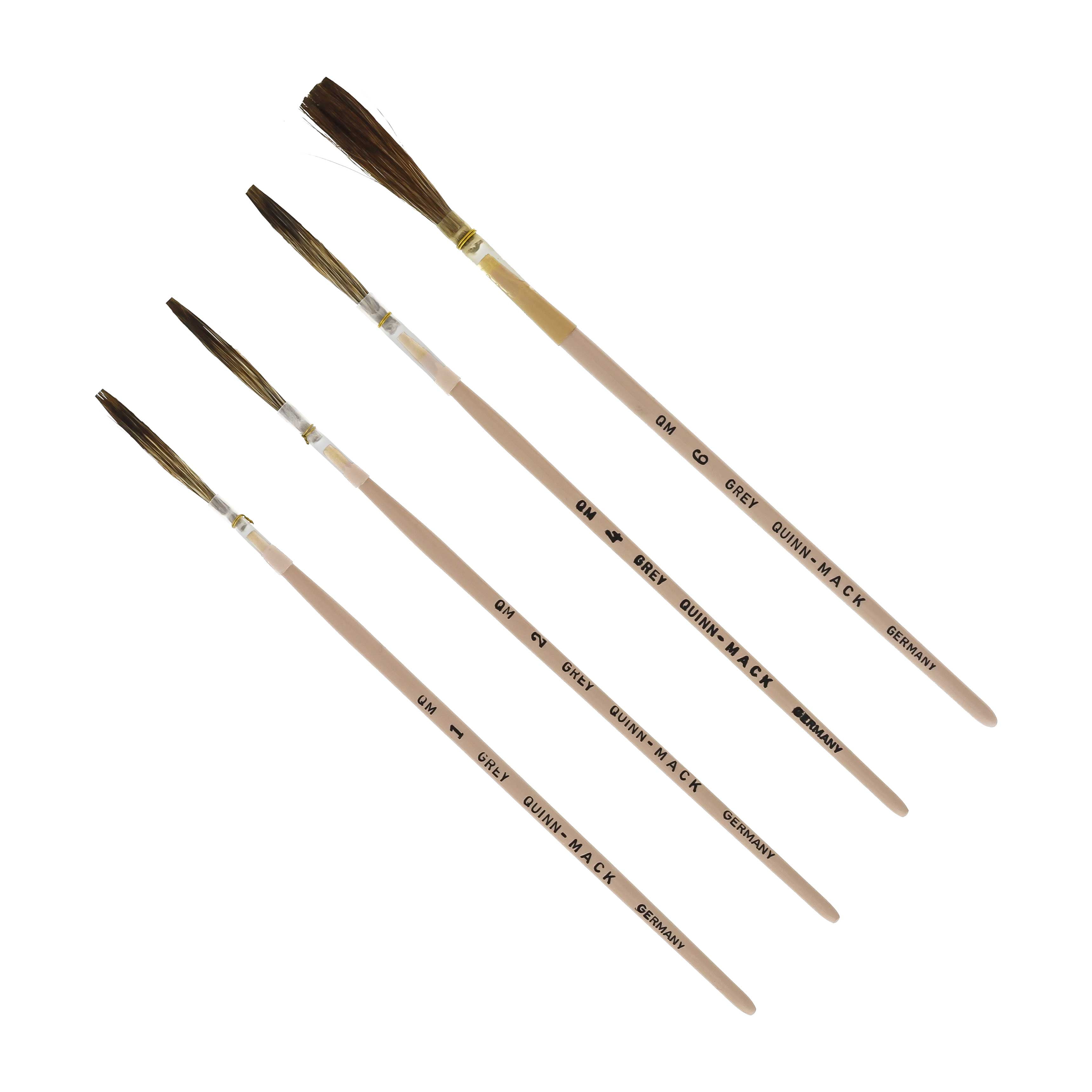 Mack Brush Paul Quinn Pinstriping Grey Quill Brushes Set of 4 Walmart