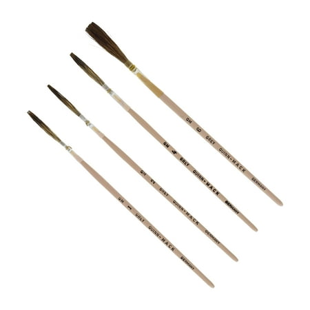 Mack Brush Paul Quinn Pinstriping Grey Quill Brushes Set of 4