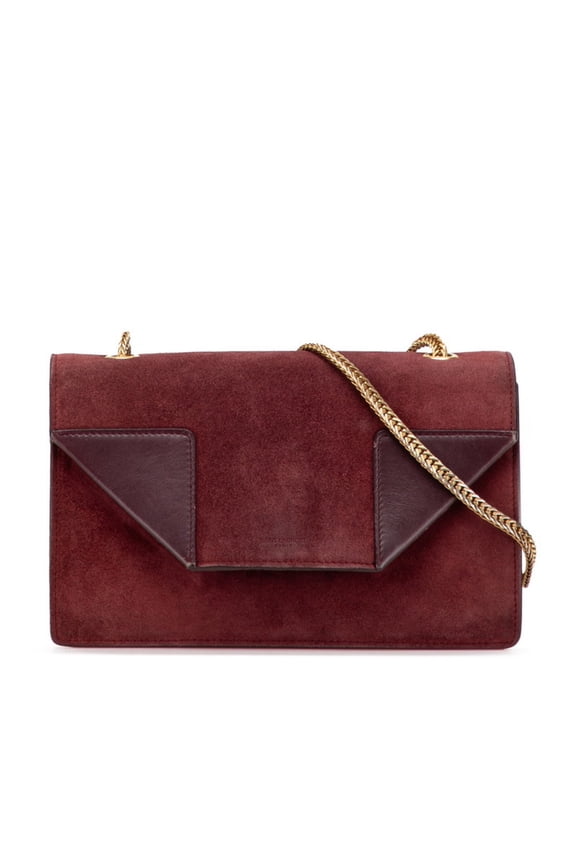 Pre-Owned Saint Laurent Betty Chain Shoulder Bag in Wine Red, Bordeaux, and Gold... (Good)