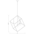 thumbnail image 2 of Z-Lite Vertical 4 Light 34" Steel Cage Pendant in Matte Black and Brushed Nickel, 2 of 7