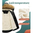 thumbnail image 3 of Chrisuno Girl's Long Winter Coats Parka Puffer jacket For kids Black 6/7, 3 of 5