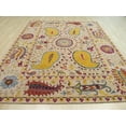 thumbnail image 3 of EORC Ivory Hand-Tufted Wool Transitional Paisley Rug, 8'9 x 11'9, 3 of 5