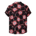 thumbnail image 2 of Eashery Mens Button Down Shirts Printed Spring Mens Tops Red 2XL, 2 of 4