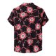thumbnail image 4 of Camisas De Compresion Camiseta informal de verano para hombre, camisas con estampado de botones , camisetas de manga corta con cuello vuelto, camisa de (Red, L), 4 of 5